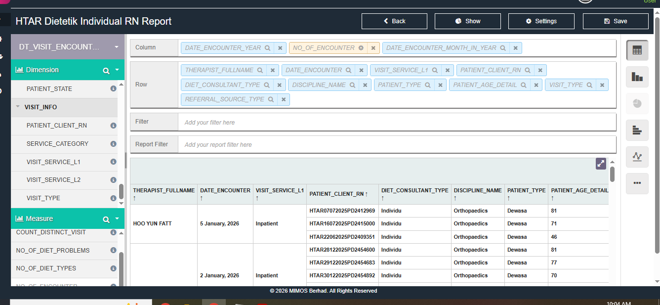 Admin Reporting Sequence Reference